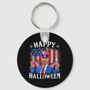 Fun Joe Biden Happy Halloween For Fourth Of July M Key Ring