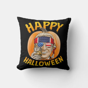 Fun Joe Biden Pumpkin Happy Halloween Confused th Cushion