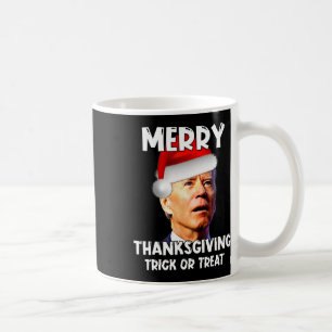 Fun Joe Biden Santa Hat Merry Thanksgiving Christm Coffee Mug