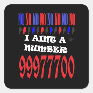 Fun Joker design words and dark colours Square Sticker