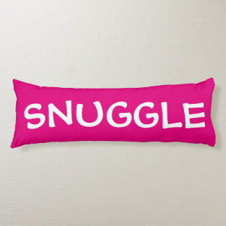 Fun jumbo text or name typography on fuchsia body cushion