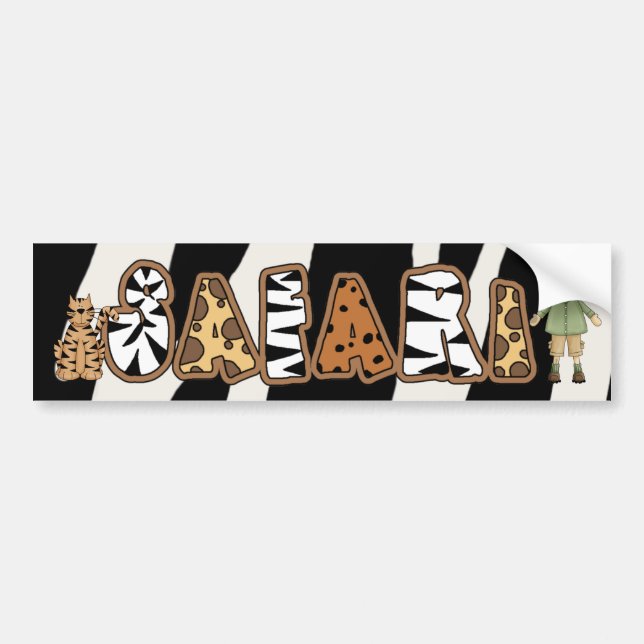 Fun Jungle Safari Bumper Sticker (Front)