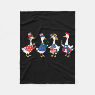 Fun Just A Silly Goose 4th Of July Silly Goose Pat Fleece Blanket