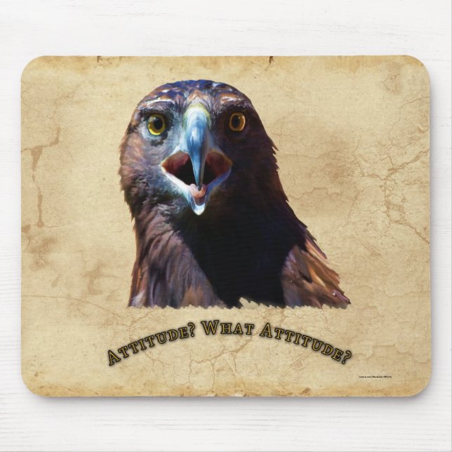 Fun Juvenile Bald Eagle Bad Attitude Wildlife Mouse Mat (Front)