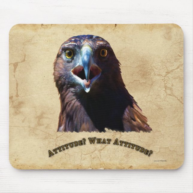 Fun Juvenile Bald Eagle Bad Attitude Wildlife Mouse Mat (Front)