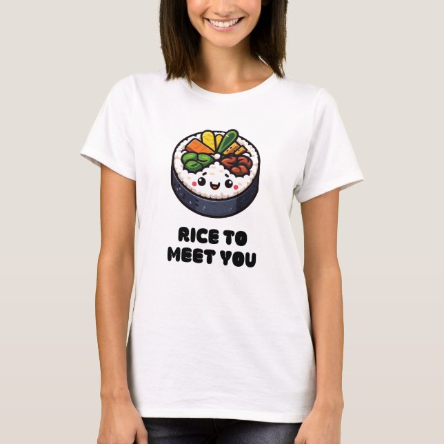 Fun K-Food Kimbap  T-Shirt (Front)