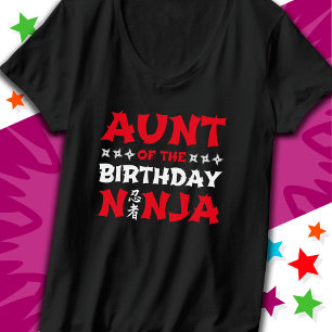 Fun Karate Party Kids Aunt of the Birthday Ninja T-Shirt