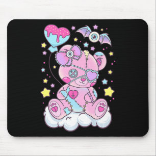 Fun Kawaii Pastel Goth Cute Creepy Bear Anime Japa Mouse Mat