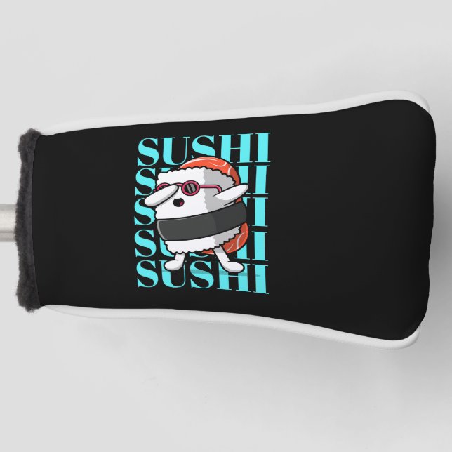 Fun Kawaii Sushi Dab Golf Head Cover (Front)