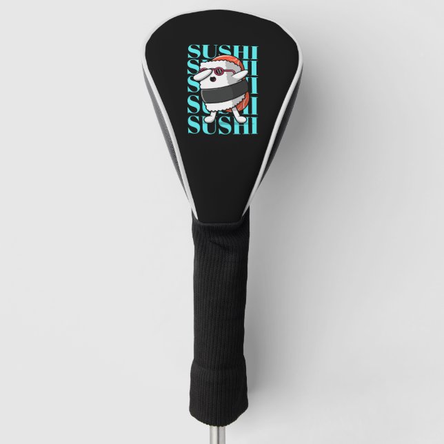 Fun Kawaii Sushi Dab Golf Head Cover (Front)