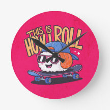 Fun Kawaii Sushi on skateboard