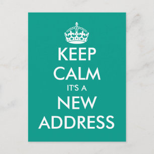Fun keep calm moving postcards for relocation