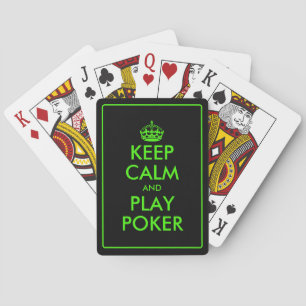 Fun keep calm playing cards deck for poker party