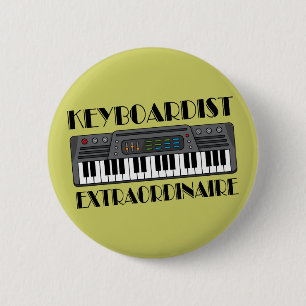 Fun Keyboardist Extraordinaire Music Gift 6 Cm Round Badge