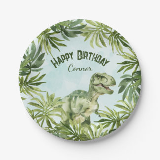 Fun Kids Dinosaur Birthday Party Paper Plate