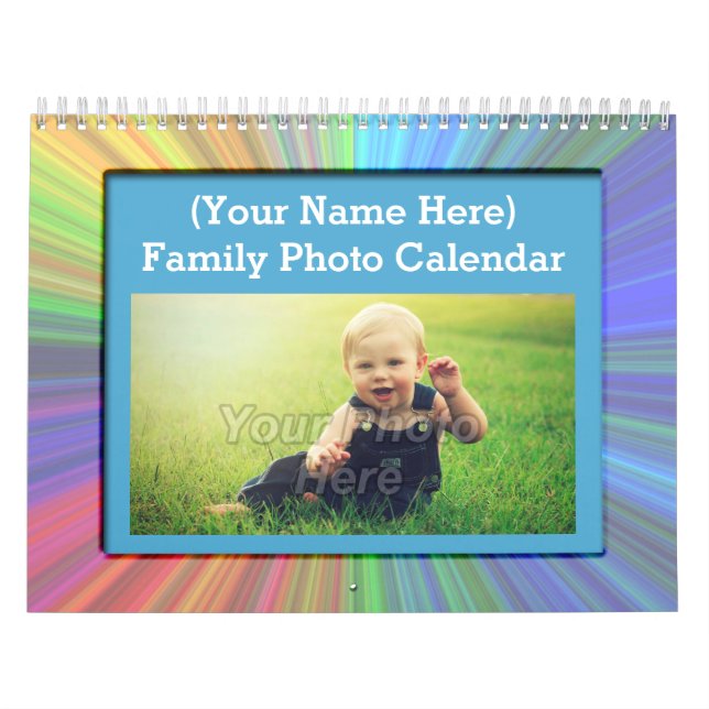Fun Kids Family Custom Photo Wall Calendar (Cover)