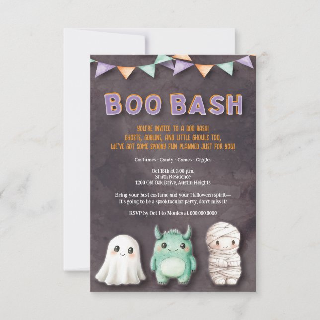 Fun Kids Halloween Party Invitation (Front)
