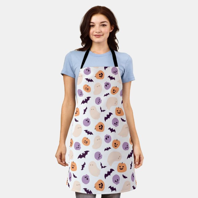Fun Kids Halloween Pattern Apron (Worn)