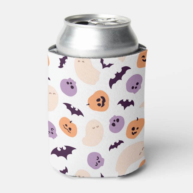 Fun Kids Halloween Pattern Can Cooler (Can Front)
