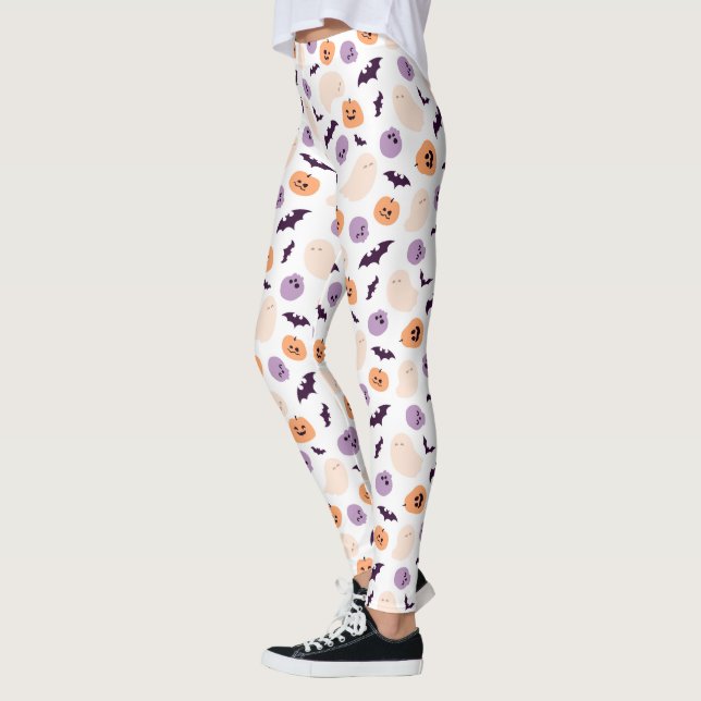 Fun Kids Halloween Pattern Leggings (Left)