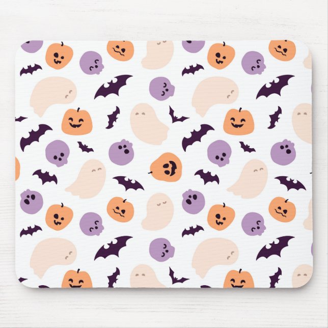 Fun Kids Halloween Pattern Mouse Mat (Front)