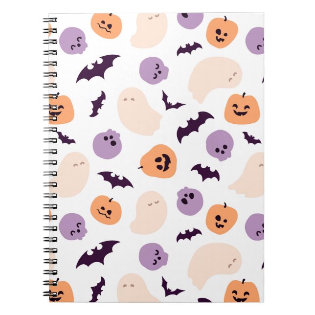 Fun Kids Halloween Pattern Notebook (Front)