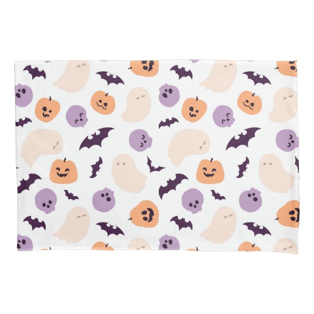 Fun Kids Halloween Pattern Pillowcase (Front)