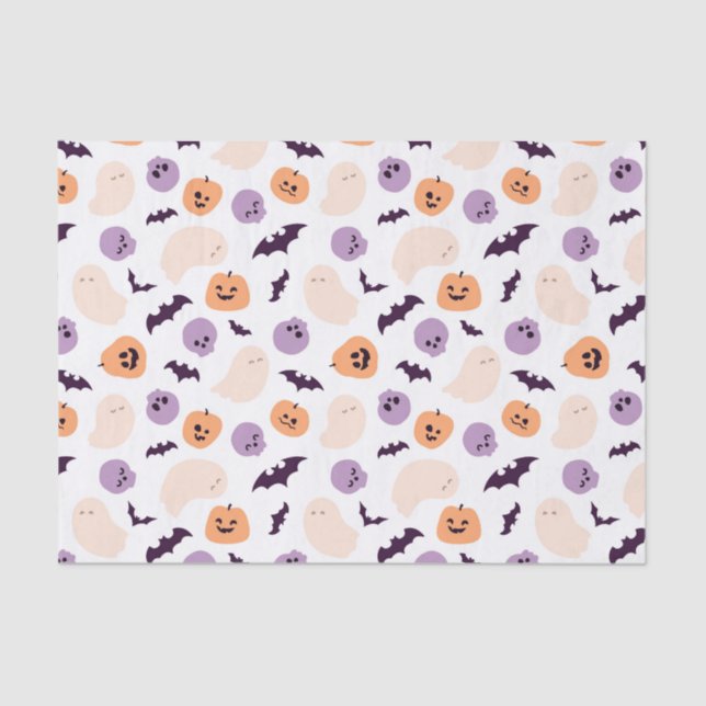 Fun Kids Halloween Pattern Tissue Paper (Front)