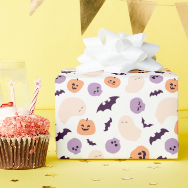 Fun Kids Halloween Pattern Wrapping Paper (Birthday Party)