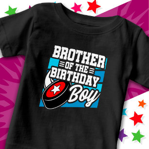 Fun Kids Hockey Party Brother of the Birthday Boy Baby T-Shirt