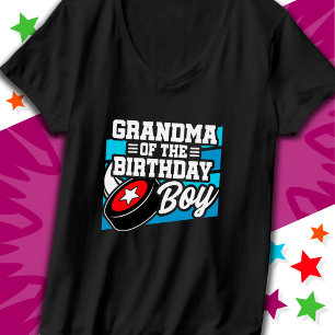 Fun Kids Hockey Party Grandma of the Birthday Boy T-Shirt