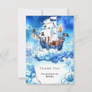 Fun Kids' Pirate Birthday Thank You Card