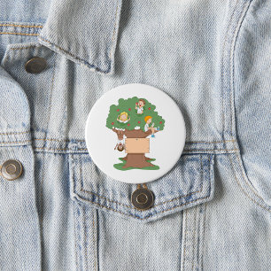 Fun Kids Playing in Apple Tree  7.5 Cm Round Badge