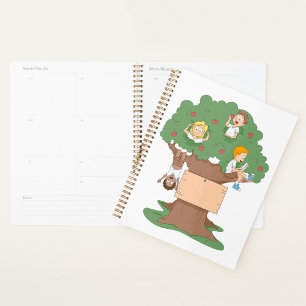 Fun Kids Playing in Apple Tree Planner