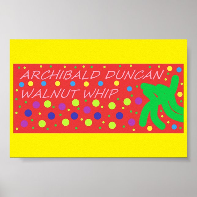 Fun kids poster imaginary Archibald red yellow (Front)