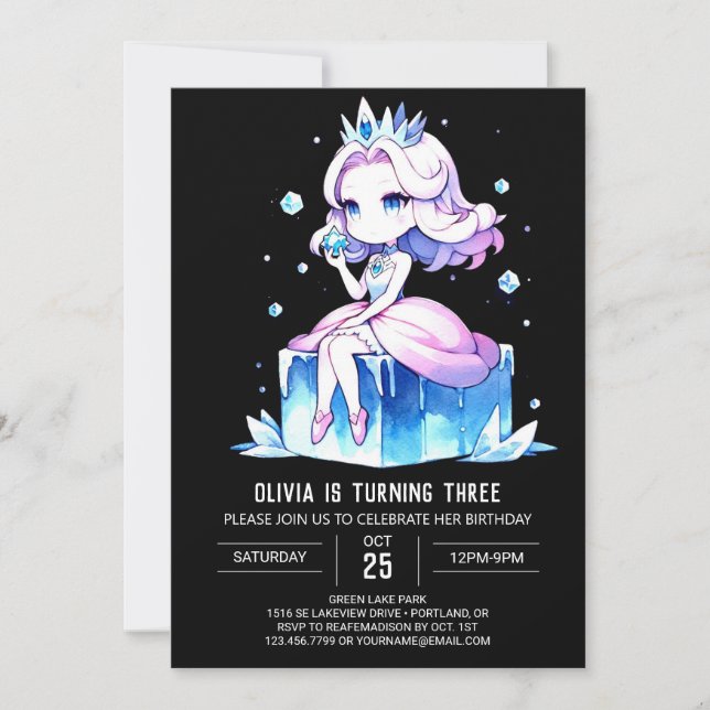 Fun Kids Princess Birthday Invitation (Front)