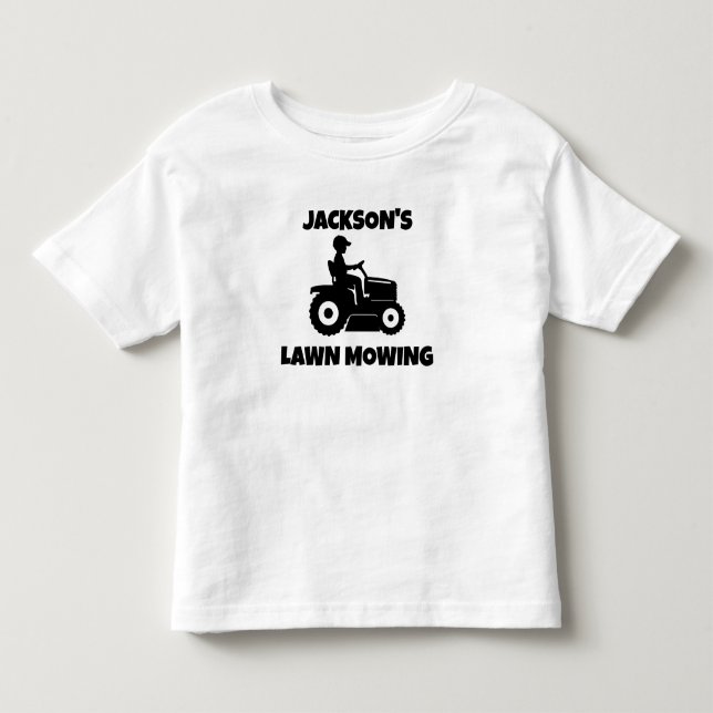 Fun Kids Riding Lawn Mower Tees and Bodysuits (Front)