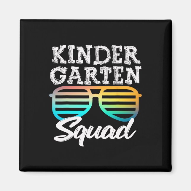 Fun Kindergarten Squad Sunglasses Fun Kids Back To Magnet (Front)