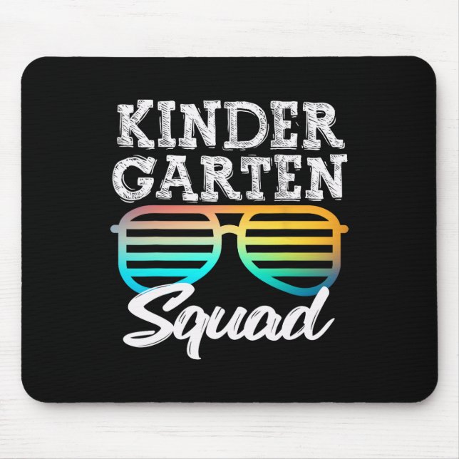 Fun Kindergarten Squad Sunglasses Fun Kids Back To Mouse Mat (Front)
