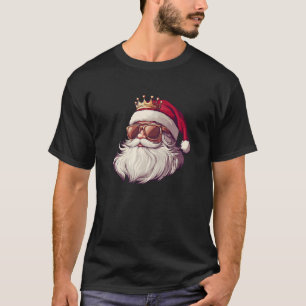 Fun King Santa Claus with Crown for Festive Season T-Shirt