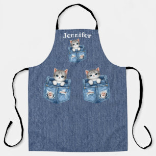 Fun Kitten Cat All-Over Print Apron
