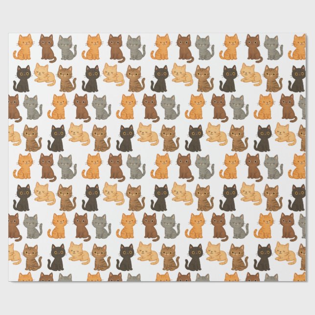 Fun Kitten Collection Wrapping Paper (Flat)
