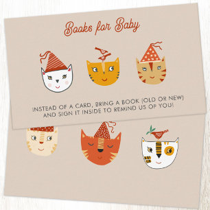 Fun Kitty Cat Baby Shower Books for Baby Enclosure Card