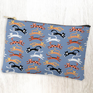 Fun Kitty Cat Pattern Accessory Pouch