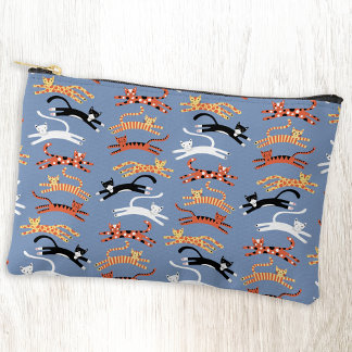 Fun Kitty Cat Pattern Accessory Pouch