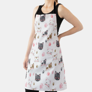 Fun Kitty Cat Pattern Apron