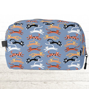 Fun Kitty Cat Pattern Dopp Kit
