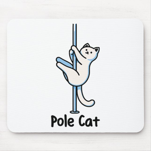Fun Kitty Lover Humour Cat Playing A Dancer Gag Un Mouse Mat (Front)