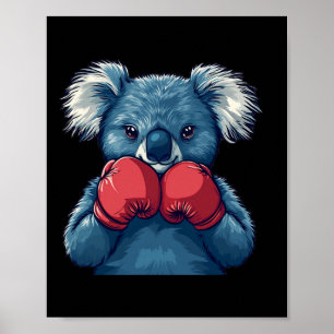 Fun Koala Bear Boxing For A Champion And Boxing Lo Poster