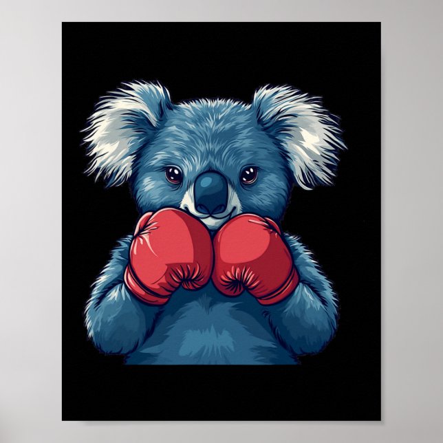 Fun Koala Bear Boxing For A Champion And Boxing Lo Poster (Front)